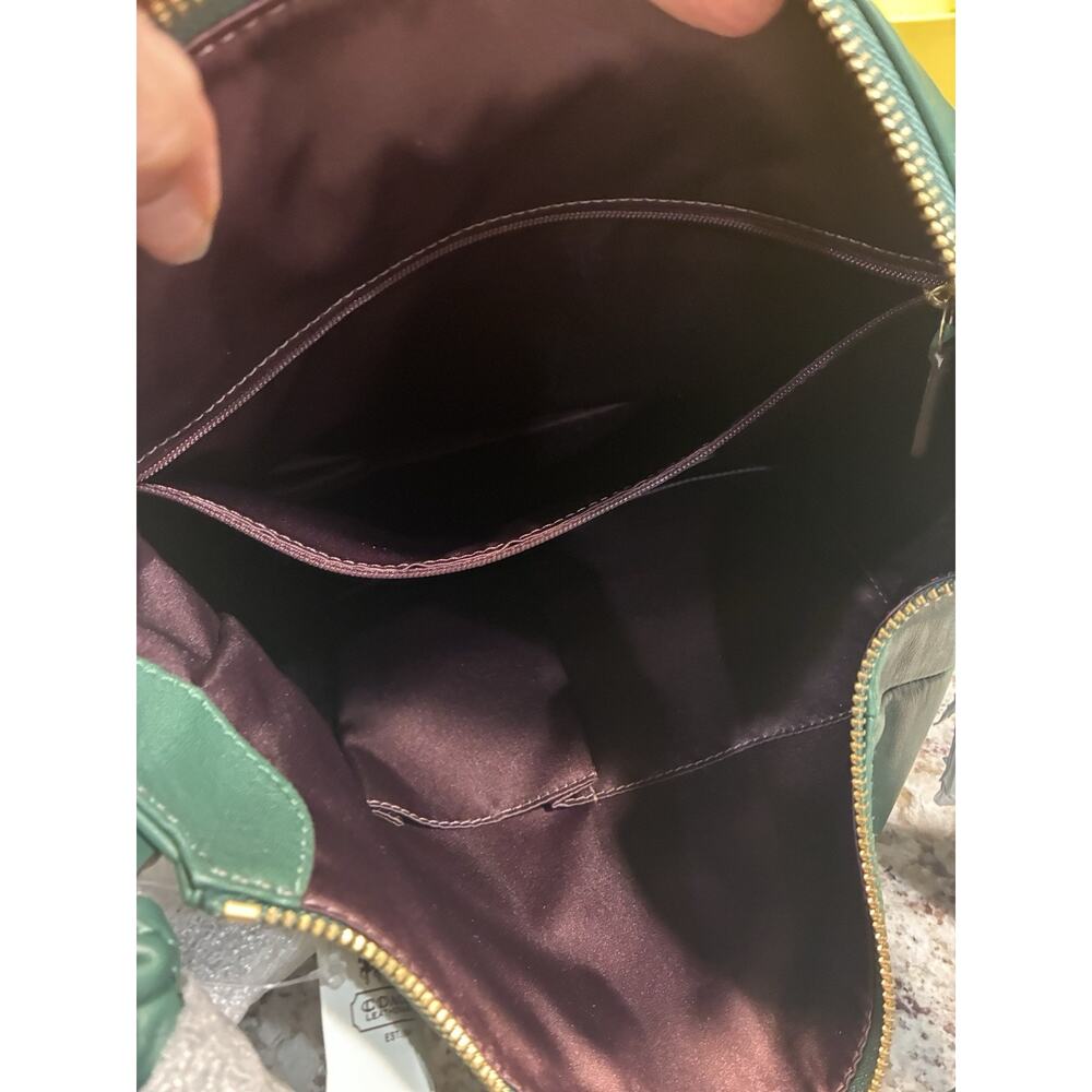 Authentic Coach Kristen 14783 Green Leather Hobo Shoulder Bag NEW! - Picture 5 of 11